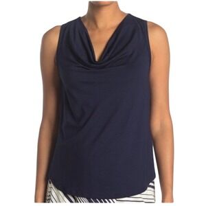 Trina Turk Black Sleeveless Cowl Neck Top‎ Blouse Size S